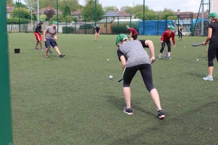 Kids practicing their hurling. They're way better than most of us. 