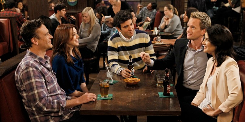 LOS ANGELES - AUGUST 29: "Who Wants To Be A Godparent" " When Lily and Marshall can't decide on godparents for Marvin, they put the gang to the test to see who would make the best one, on HOW I MET YOUR MOTHER, Monday, Oct. 15 (8:00-8:30 PM, ET/PT) on the CBS Television Network. Pictured left to right: Jason Segel, Alyson Hannigan, Josh Radnor, Neil Patrick Harris and Cobie Smulders (Photo by Cliff Lipson/CBS via Getty Images)